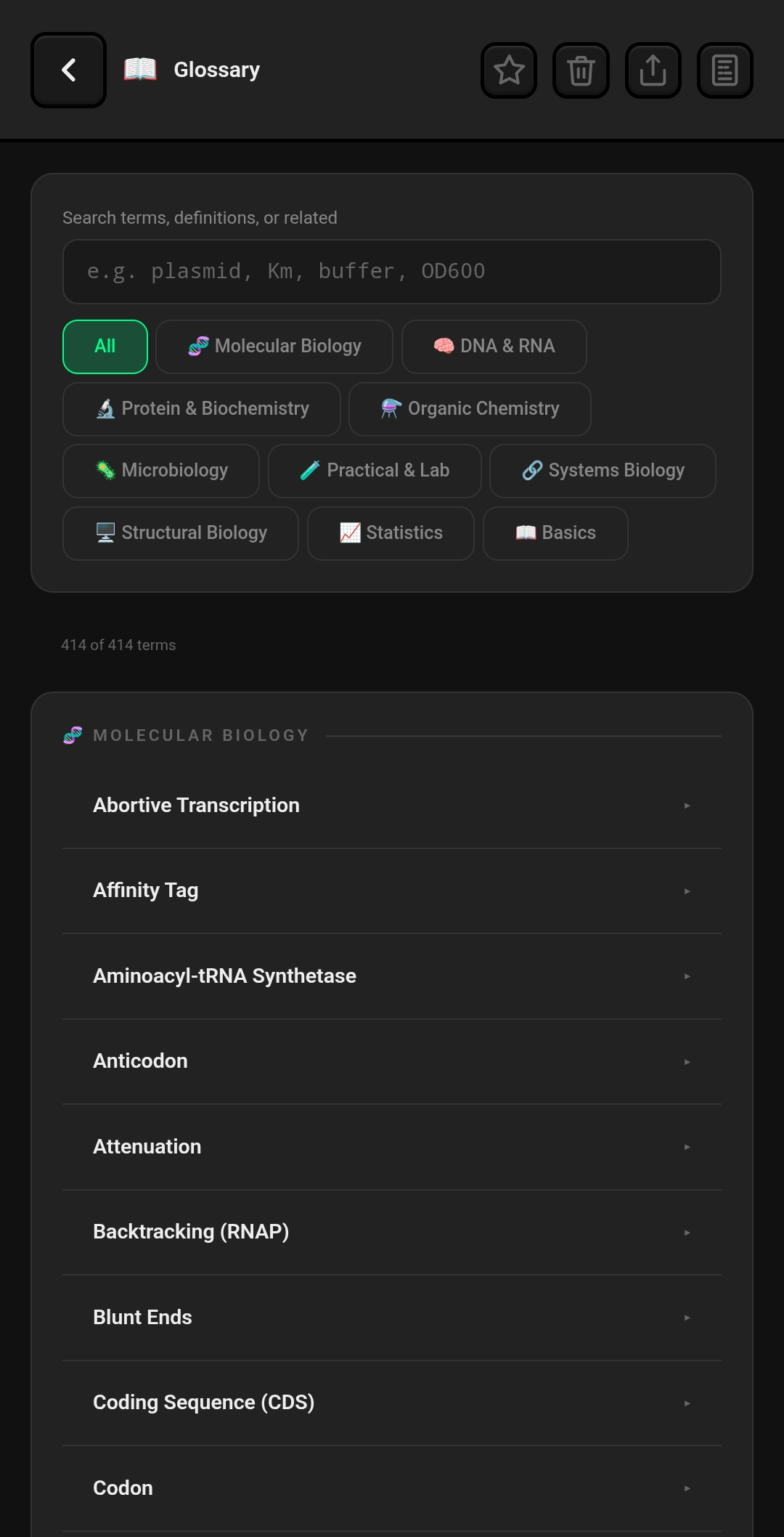 BenchCalc glossary